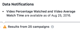 Historical Metrics Loading Warning - Facebook Ads Manager