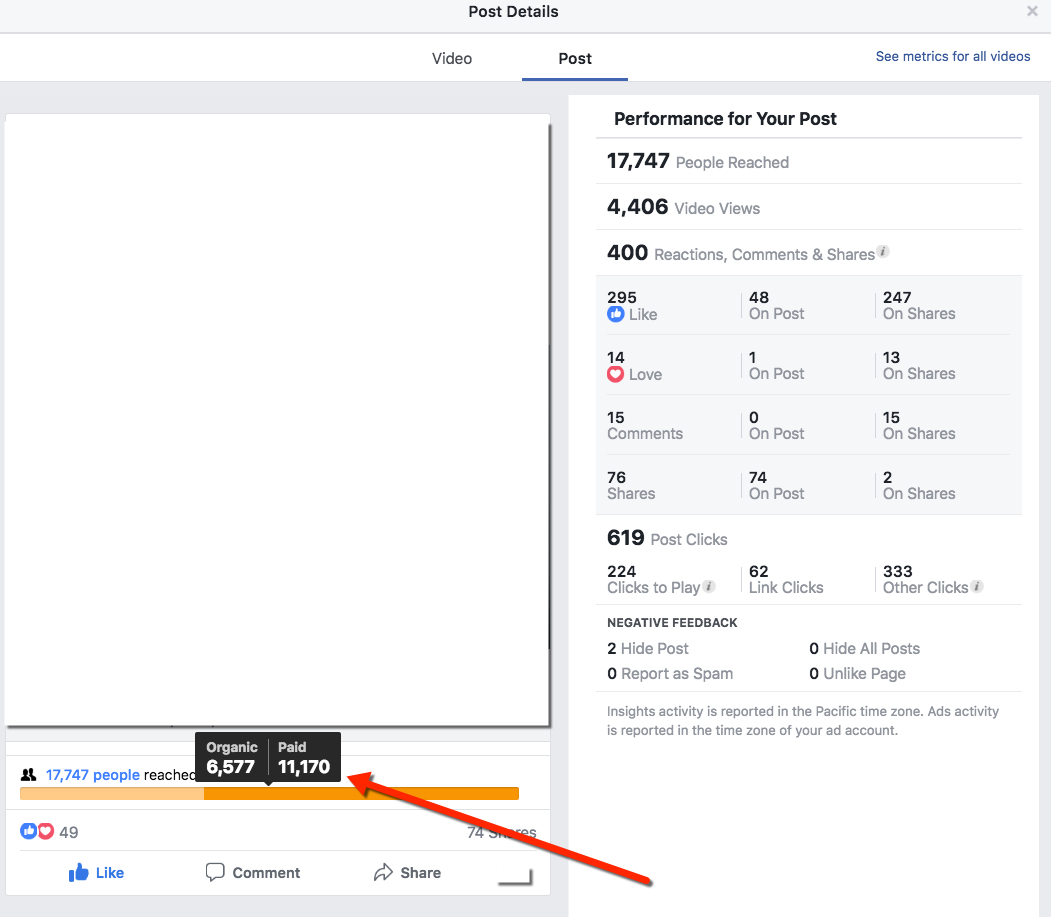 Video Post - Organic and Paid Breakout