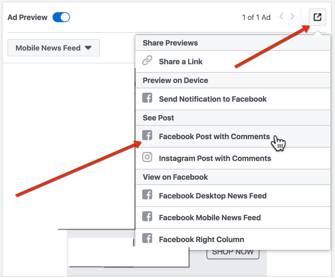Facebook Ad Preview - View Facebook Post URL and Post ID