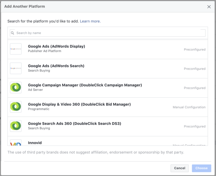 Facebook Attribution Sources Google