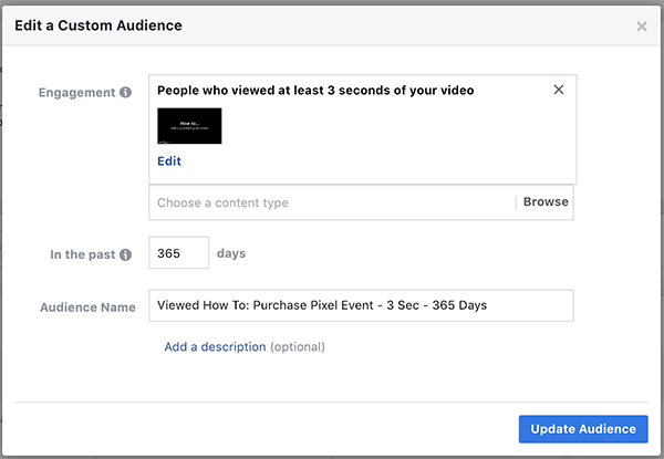 Video Views Custom Audience