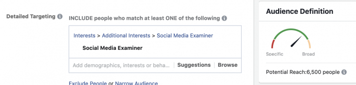 Facebook Ads Interest Targeting