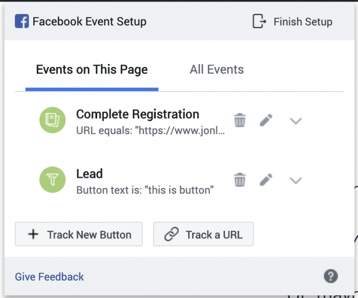 Facebook Pixel Events