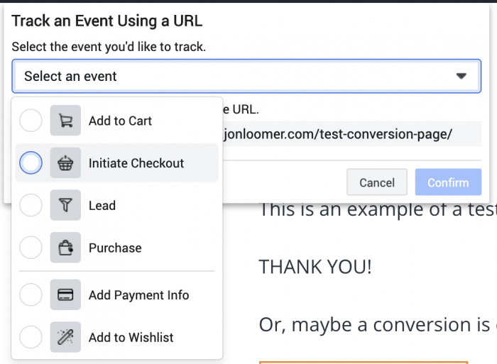 Facebook Pixel Events