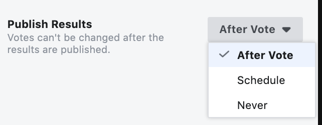 Facebook Video Poll