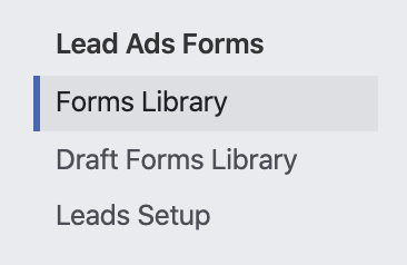 Facebook Lead Ads Forms Library