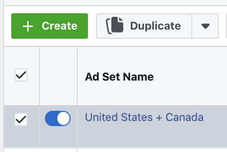 Facebook Ad Set Duplicate