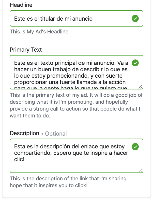 Facebook Ads Automatic Translation