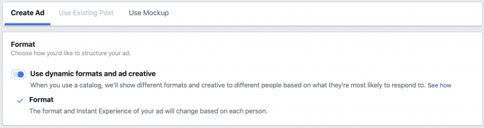 Facebook Dynamic Formats and Ad Creative