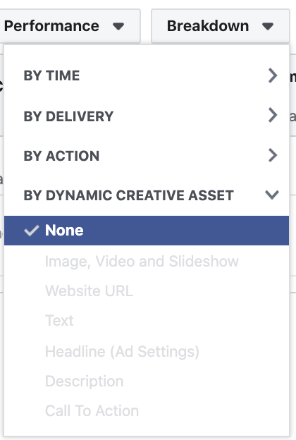 Facebook Ads Breakdown by Creative Asset