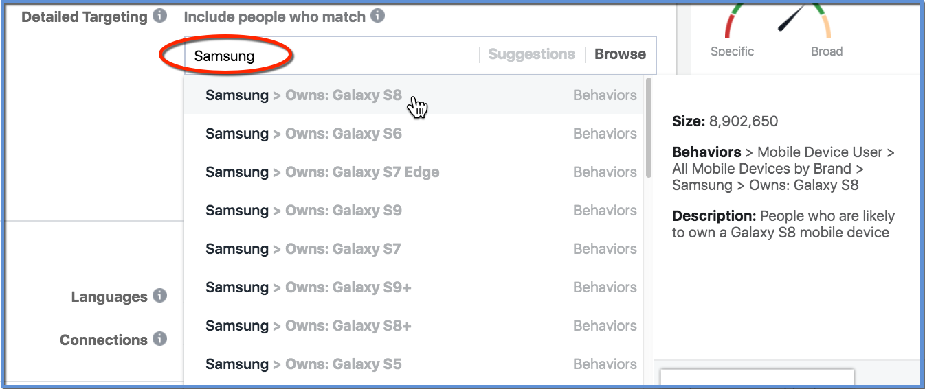 Samsung Ownership Example - Behavior Targeting