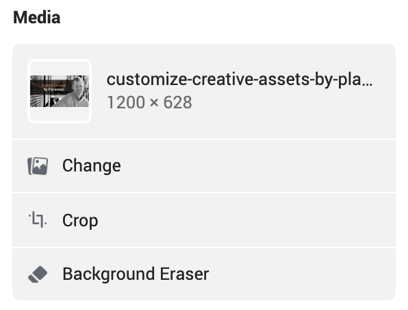 Customize Facebook Ad Creative By Placement