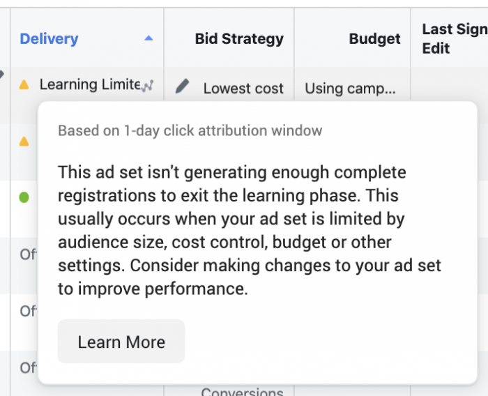 Facebook Ads Learning Limited