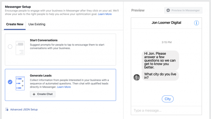 Facebook Ads Messenger