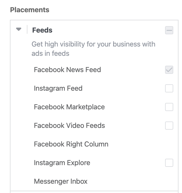Facebook Ads Placements