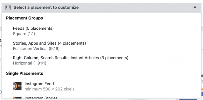 Facebook Ads Customize by Placement