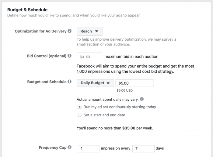 Facebook Reach Optimization