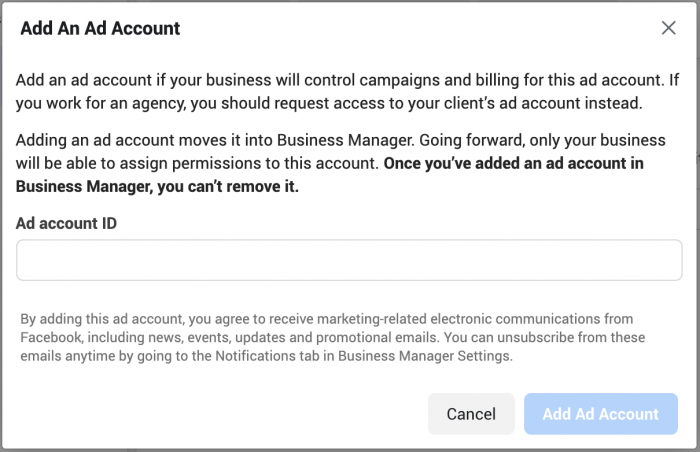 Facebook Business Manager Accounts