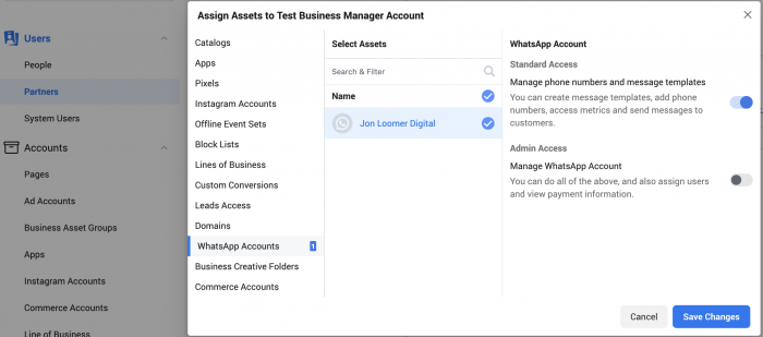 Facebook Business Manager WhatsApp