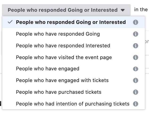 Facebook Event Custom Audience
