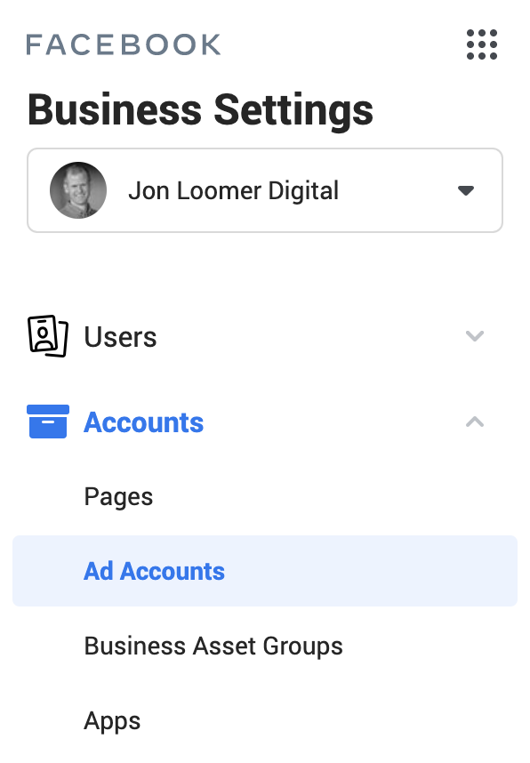 Facebook Business Manager Ad Accounts