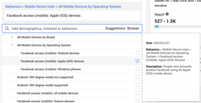 Mobile Device User Facebook Ads