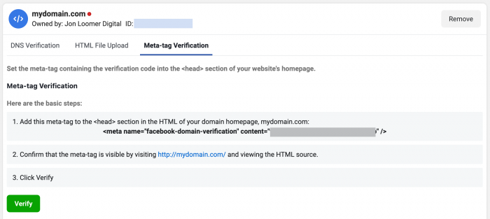 Domain Verification