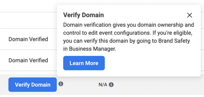 Web Event Configurations