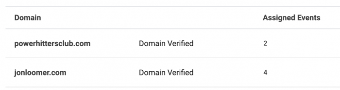 Web Event Configurations