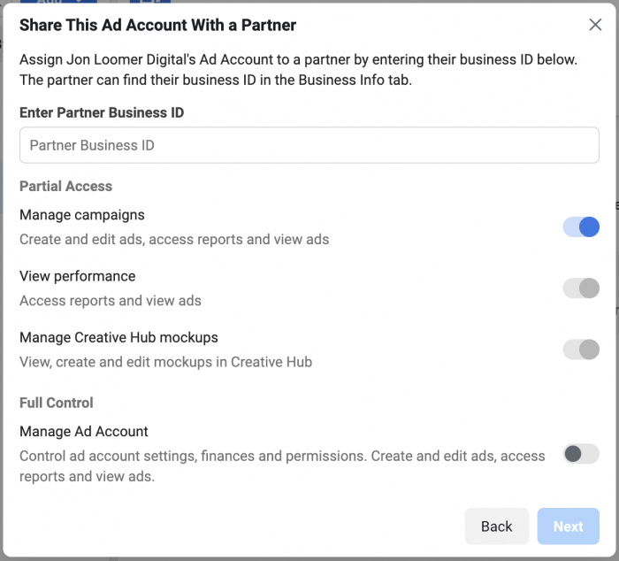 Business Manager Add Ad Account