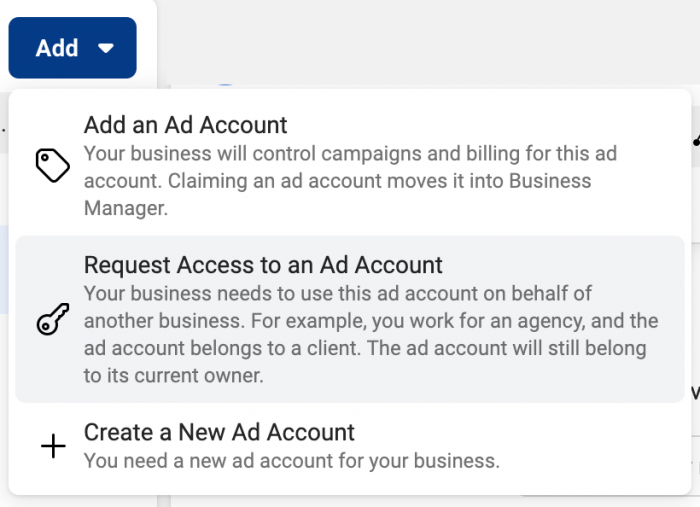 Business Manager Add Ad Account