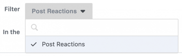 Facebook Analytics Filter