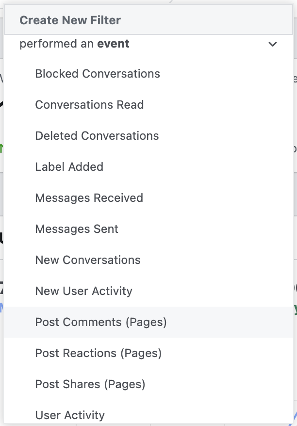 Facebook Analytics Filter