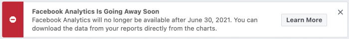 Facebook Analytics Going Away