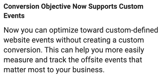 Facebook Custom Events