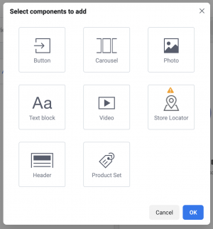 Facebook Instant Experience Components