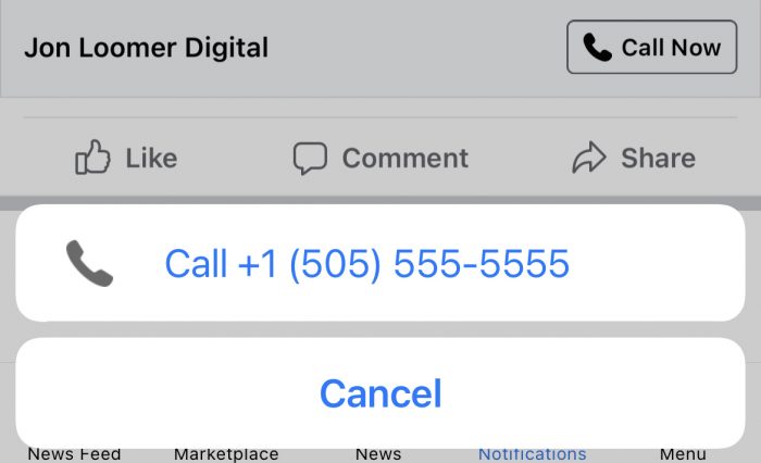 Facebook Call Ad