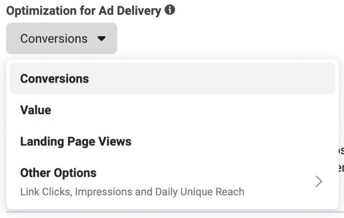 Facebook Conversions Optimization