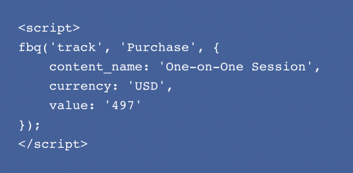 Facebook Pixel Event Value