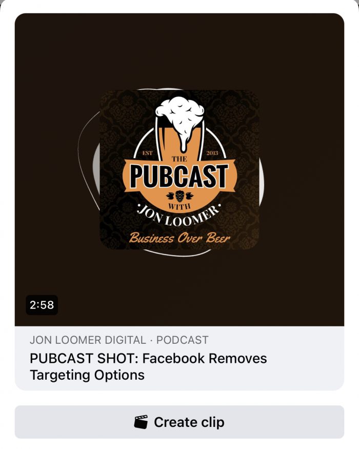 Share a Facebook Podcast Clip