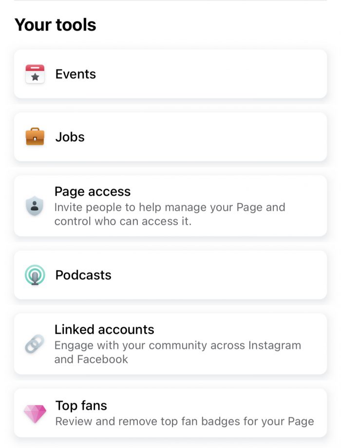 Facebook Page Podcasts Mobile