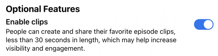 Facebook Page Podcast Enable Clips