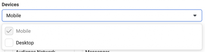 Mobile Only Facebook Ads Placements