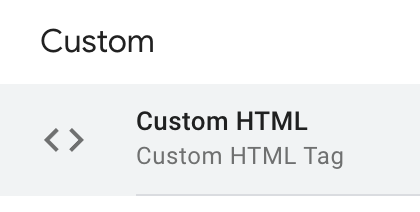 Google Tag Manager Tags