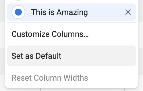 Facebook Ads Manager Customize Columns