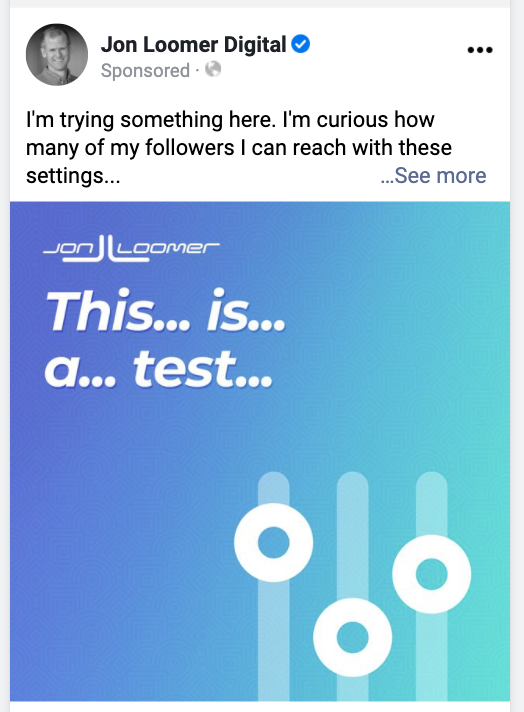 Facebook Ads Test