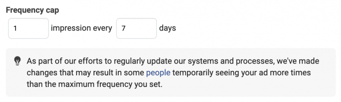Facebook Frequency Cap