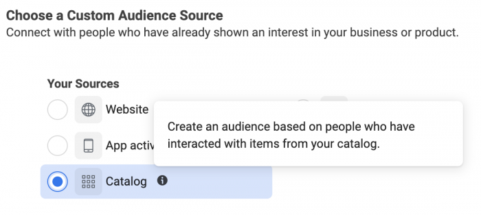 Catalog Custom Audience