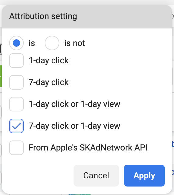 Attribution Filter