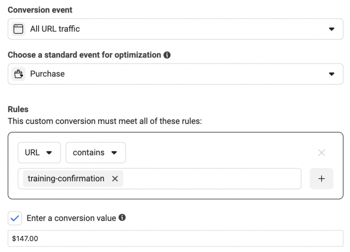 Custom Conversion Product Category